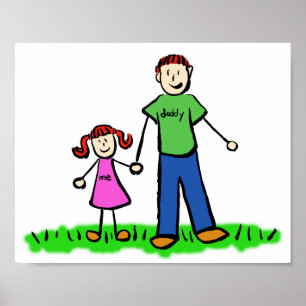 Póster Poster de caracteres de la familia del Personaliza