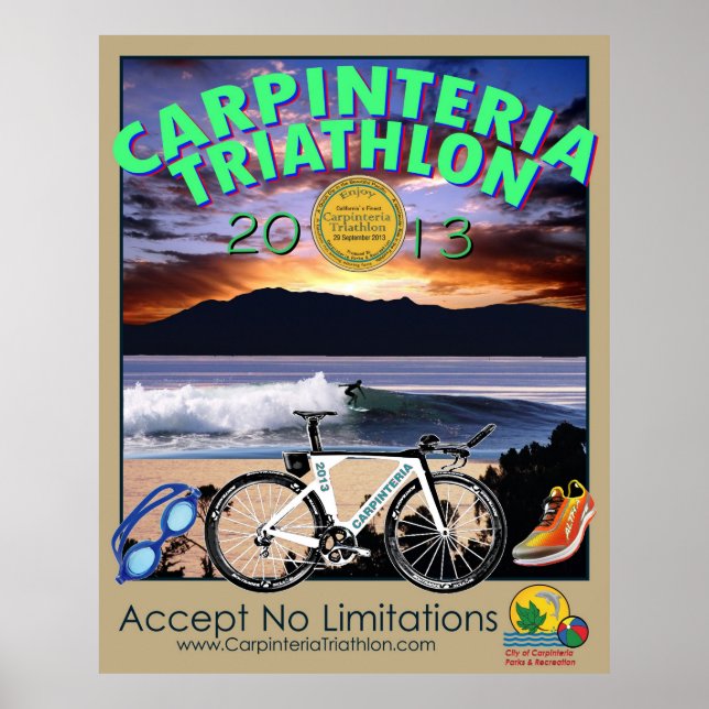 Póster poster de Carpinteria Triathlon 2013 (Frente)