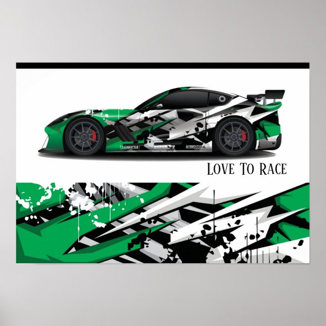 Póster Poster de Carreras automática (Frente)