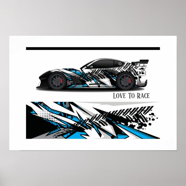Póster Poster de Carreras automática (Frente)