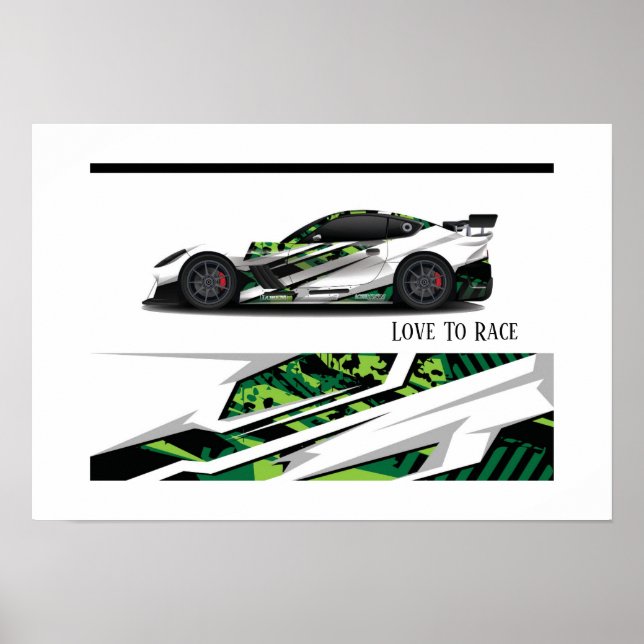 Póster Poster de Carreras automática (Frente)