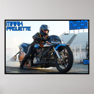 Póster Poster de carreras de arrastre de motocicletas Tur