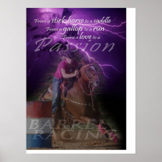 Póster Poster de Carreras de barril