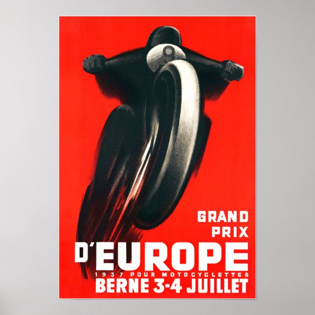 Póster poster de carreras de Berna 1937 (Frente)