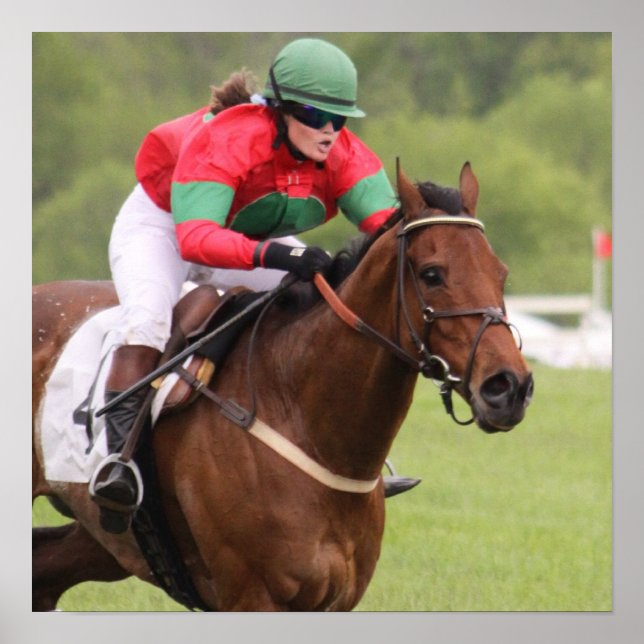 Póster Poster de carreras de caballos (Frente)