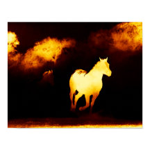 Poster de carreras de caballos negros y dorados