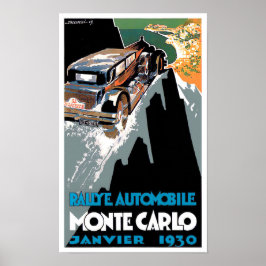 Póster poster de carreras de Montecarlo en 1930