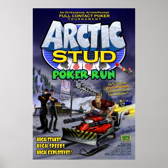 Póster Poster de carreras de póquer Arctic Stud (Frente)