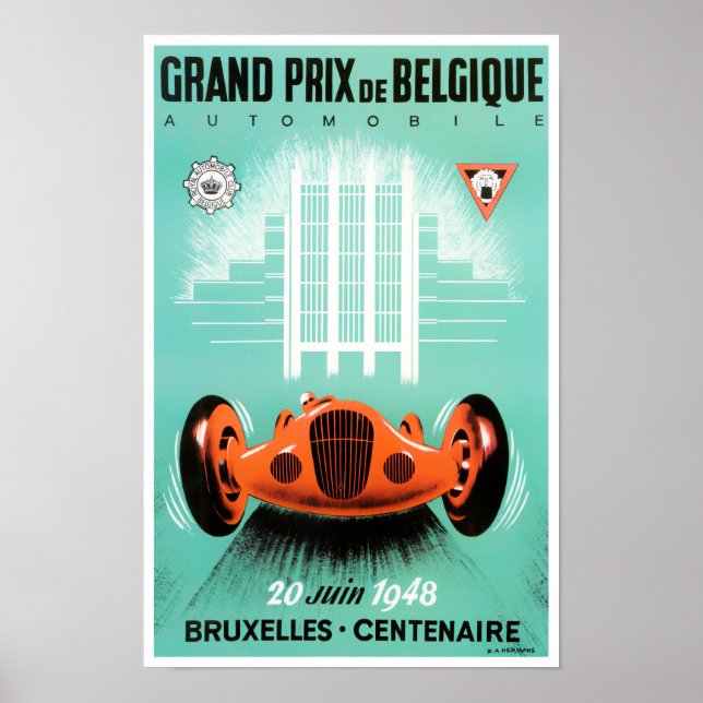 Póster poster de carreras del Gran Premio de Bruselas de  (Frente)