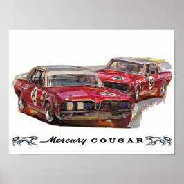 Póster Poster de Carreras Mercury Cougar Trans-Am