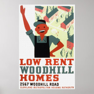 Póster Poster de casas Woodhill de bajo alquiler