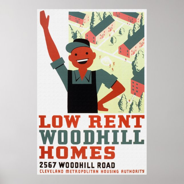 Póster Poster de casas Woodhill de bajo alquiler (Frente)