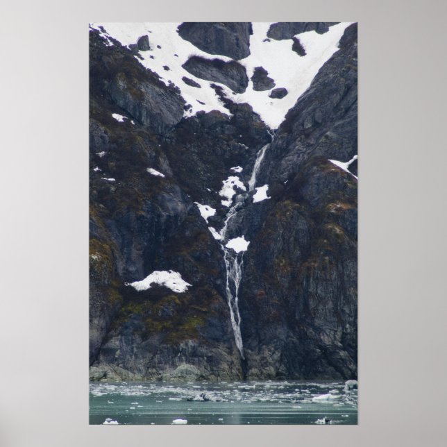 Póster Poster de cascada de Glaciar Bay 2 (Frente)