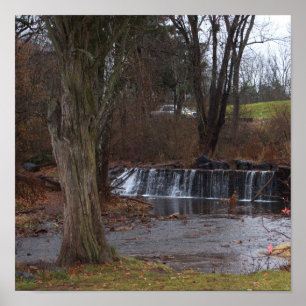 Póster Poster de cascada de otoño