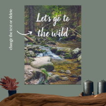 Poster de cascada forestal