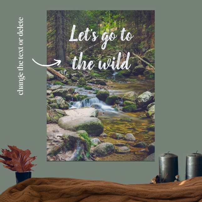 Póster Poster de cascada forestal (Subido por el creador)