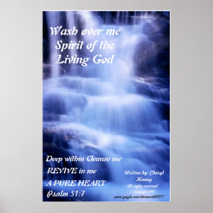 Póster Poster de cascada Lávame sobre mí...