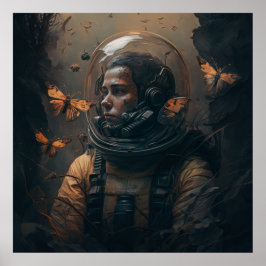 Póster Poster de casque espacial
