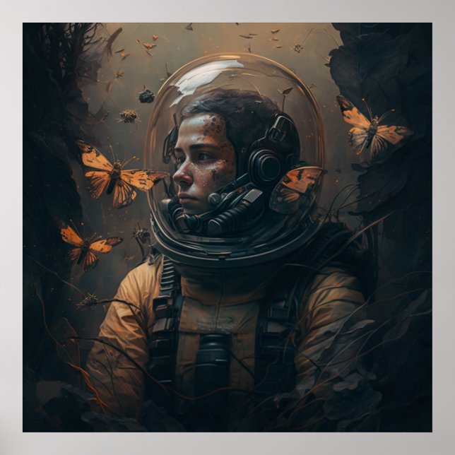 Póster Poster de casque espacial (Frente)