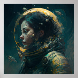 Póster Poster de casque espacial