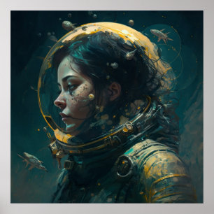 Póster Poster de casque espacial