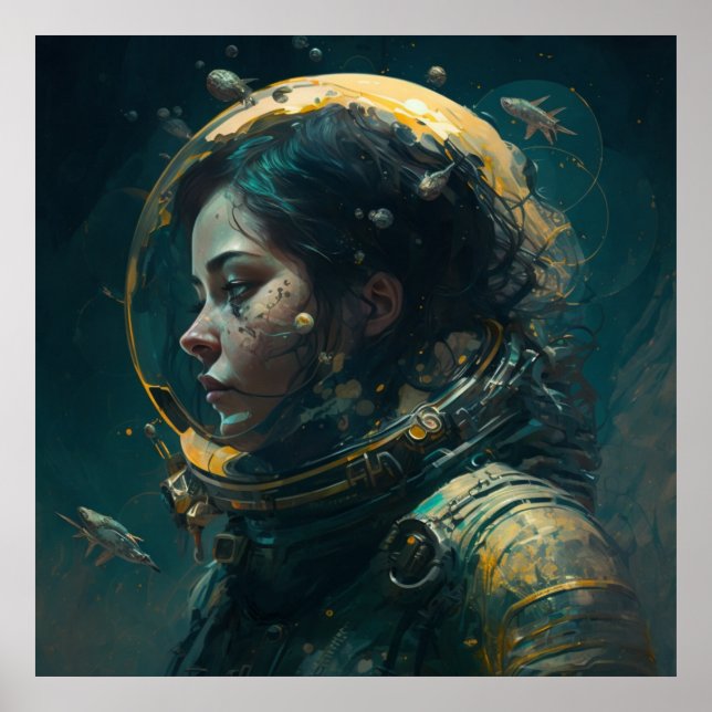 Póster Poster de casque espacial (Frente)