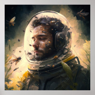 Póster Poster de casque espacial