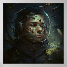 Póster Poster de casque espacial