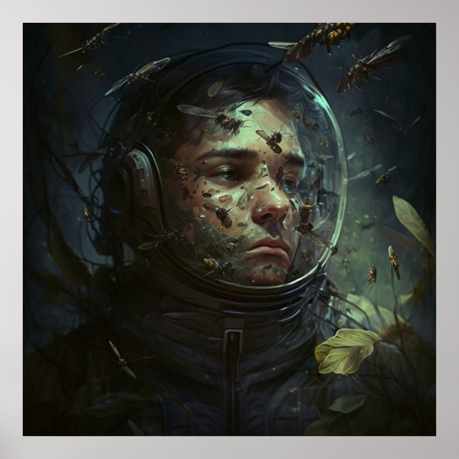 Póster Poster de casque espacial (Frente)