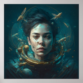 Póster Poster de casque espacial