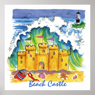 Póster Poster de Castillo de Playa