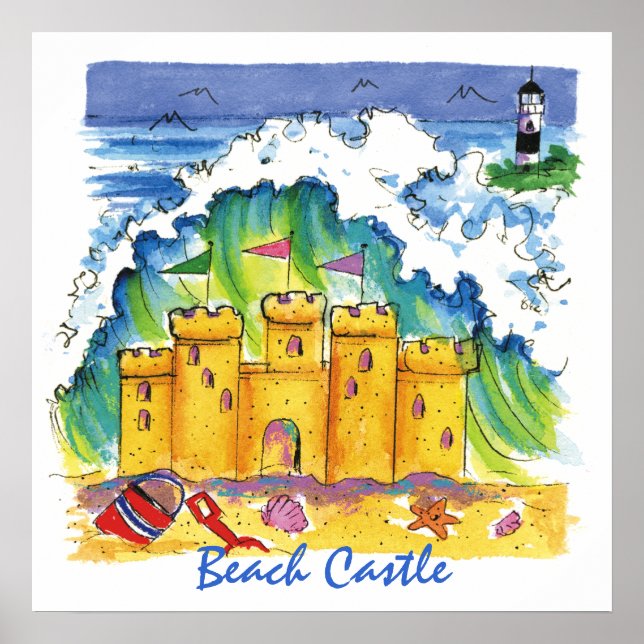 Póster Poster de Castillo de Playa (Frente)