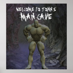 Póster Poster de caverna de hombre