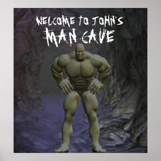 Póster Poster de caverna de hombre (Frente)