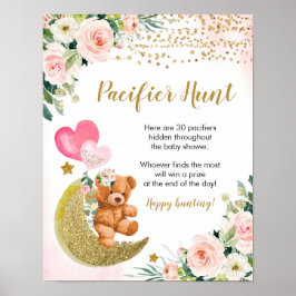 Póster Poster de Caza de Pacificador Baby Shower Bearly R