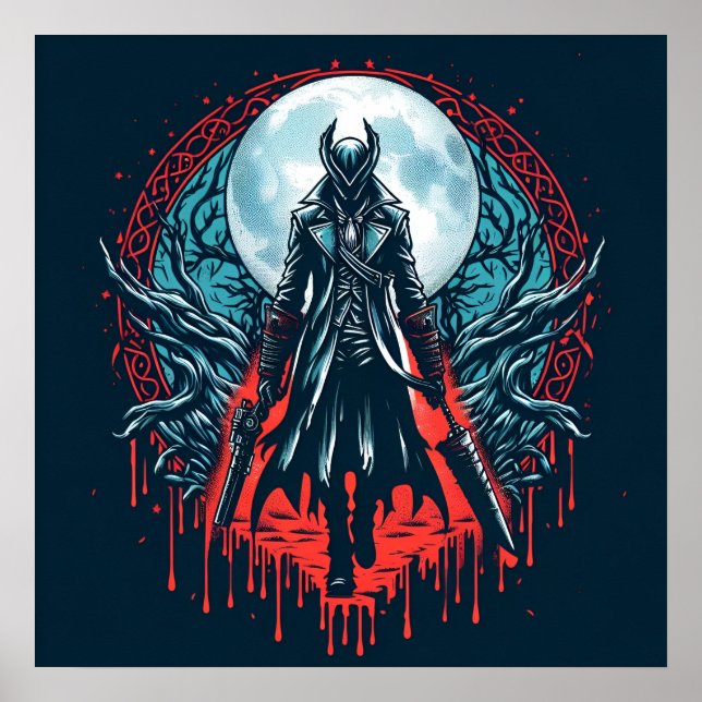 Póster Poster de Cazadores de Videojuegos en Bloodborne (Frente)