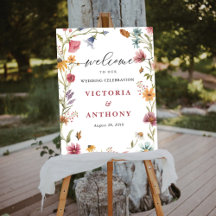 Poster de celebración de Boda Wildflowers