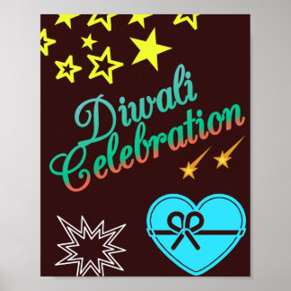 Póster Poster de celebración de Diwali