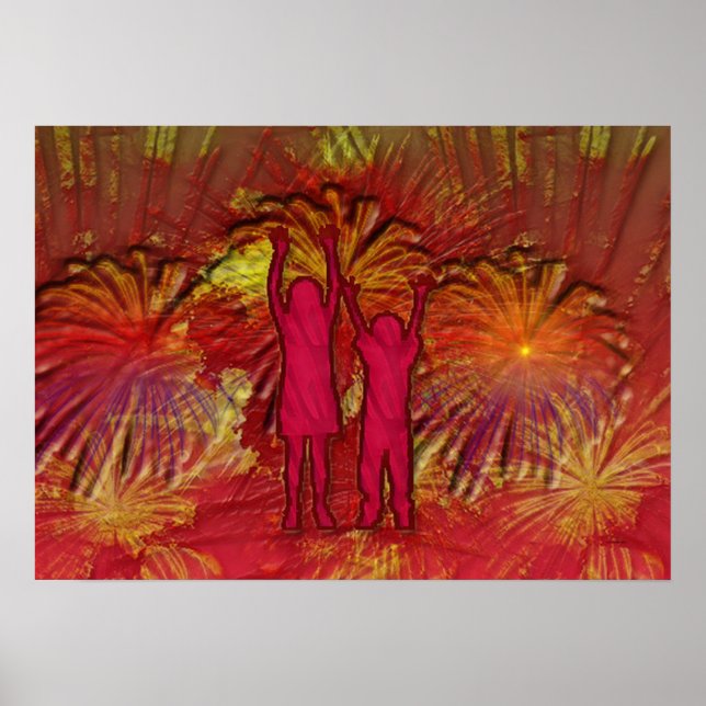 Póster Poster de celebración de Diwali (Frente)