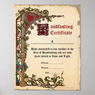 Póster Poster de certificado de ayuno manual - Medieval