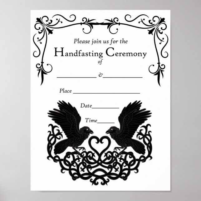 Póster Poster de certificado de ayuno - Raven Love (Frente)