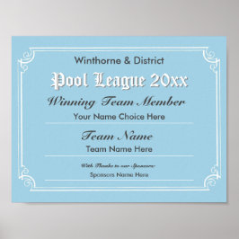 Póster Poster de certificados de competencia de grupos