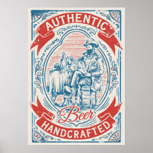 Póster Poster de cerveza auténtica