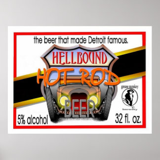 Póster poster de cerveza de barra caliente