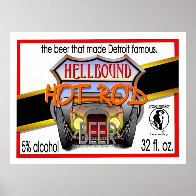Póster poster de cerveza de barra caliente (Frente)