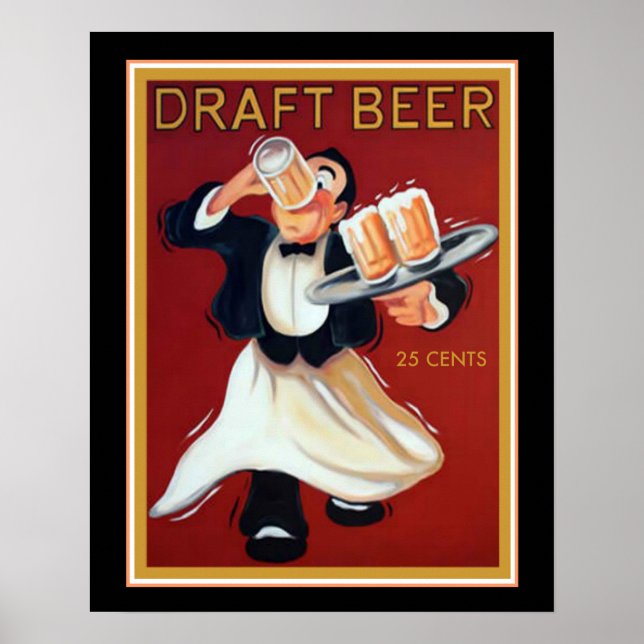 Póster Poster de cerveza de borrado de venado 16x20 (Frente)