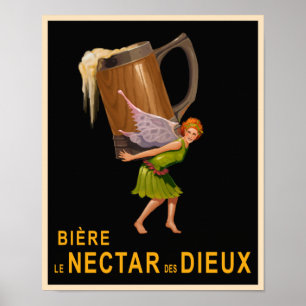 Póster Poster de cerveza de época