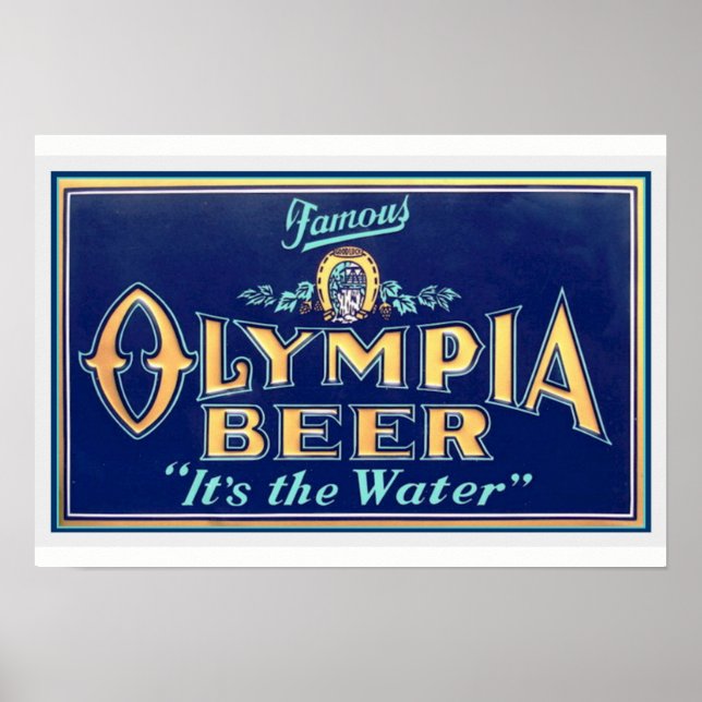 Póster Poster de cervezas olímpica de época 13 x 19 (Frente)