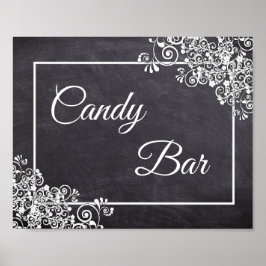 Póster Poster de Chalkboard Look Boda Candy Bar