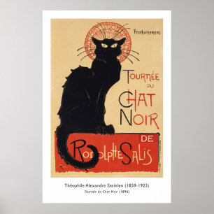 Póster poster de "Chat Noir"   Steinlen 1896 Art Nouveau